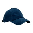 thumbnail image 2 of Blue Low Profile Soft Top Cotton Unisex Silk Lining Adjustable Vintage Dad Hat One Size, 2 of 3