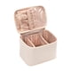 thumbnail image 5 of Bolsa de maquillaje, neceser, organizador ligero con divisores, cierre de cremallera, accesorios de , tela Oxford para viajes de negocios. Beige, 5 of 10