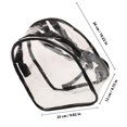 thumbnail image 2 of GETAJGHSD 31Pcs Clear Pvc Backpack for Men School Travel Transparent Design Square Black Visibility Inside Security, 2 of 5