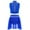 Blue, variant on Alvivi Girls Tank Top with Skirted Leotard 2-Piece Lyrical Dance Outfits Ballet Contemporary Dancewear Navy Blue 6