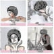 thumbnail image 4 of Extra Large Shower Cap, Triple Layer Waterproof Bathing Cap for Women with Long Hair, Reusable Microfiber Terry Cloth Design, 4 of 5
