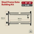 thumbnail image 2 of Adjust-A-Gate Steel Frame Gate Building Kit, 60-96 In Opening 3-4 Feet High, 2 of 7
