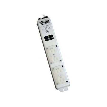 UPC: 0037332194091 | Tripp Lite Medical-Grade Surge Protector Power Strip 4 Hospital-Grade Outlets 6 Feet Cord For Patient-Care Vicinity- UL60601-1 (SPS406HGULTRA)