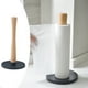 thumbnail image 3 of Soporte de toalla de papel de madera Estante de cocina de tejido negro, 3 of 8