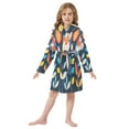 thumbnail image 6 of FORMRS Niños Bathrobe Unisex Hooded Robe Soft Plush Pajamas Sleepwear, Size 2-3T, Simple Floral, 6 of 7