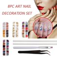 thumbnail image 1 of Wweixi Nail Art Decoration Accessory Set DIY Rhinestones Rivet Geometric Decor with Tweezers And Rhinestone Picker Pencil, 1 of 6