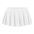 thumbnail image 6 of Uuwenda Women Skirts Sexy Pleated Mini Skirt Ruffle Lingerie For White L, 6 of 8