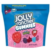 Jolly Rancher Gummies Very Berry Assorted Fruit Flavored Candy, Resealable Bag 13 oz