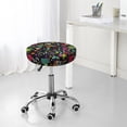 thumbnail image 5 of Colorful geometric figures Round Bar Stool Seat Covers, Elastic Round Chair Cover Stool Seat Slipcover Bar Stool Cushions Round Pad for 12-14 inch, 5 of 5