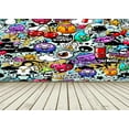 thumbnail image 3 of ABPHOTO Polyester 7x5ft Hip-hop Theme Wall Wooden Floor Photography Backdrop Photo Background Studio Prop, 3 of 4