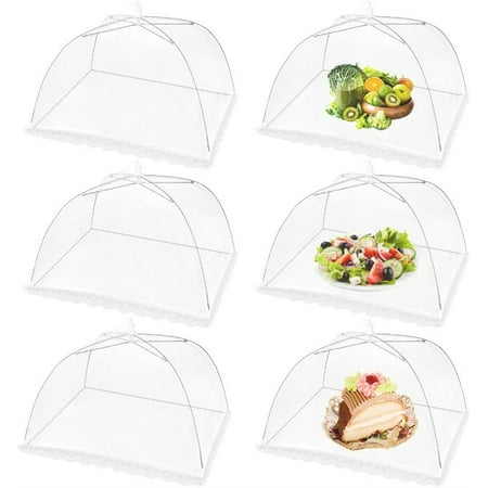 

Large Up Mesh Food Cover Tent for Outside Picnics Camping BBQ Umbrella Screen Tents Reusable and Collapsible Keeping Flies Off Dishes Fruits Vegetables