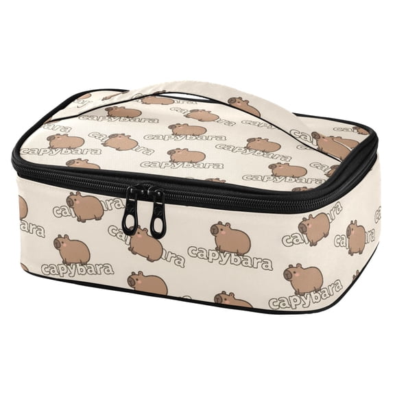 ALAZA Capybaras Cute Lunch Box Insulated Cooler Tote Bag Reusable School Picnic Travel Office