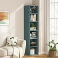 thumbnail image 3 of Tribesigns Corner Bookshelf Space Saving, Durable Wood Composite, Green, 6 Shelves, 37.47 lb, 3 of 8