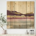 thumbnail image 2 of Designart 'Gold and Purple Landscape II' Shabby Chic Print on Natural Pine Wood, 2 of 3
