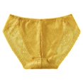 thumbnail image 1 of Gibobby Tangas de mujer Calzoncillos de malla de cintura para mujer Bragas de ropa interior de de algodón de color sólido(Amarillo,Talla única), 1 of 3