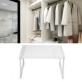 thumbnail image 1 of Expandable Cabinet Shelf, Closet Riser Rack, Carbon Steel ABS PP Organizer Rack, 20KG Load Bearing, Wardrobe Kitchen Bathroom Storage Divider, Modern Design, Easy, 1 of 7