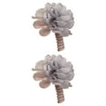 thumbnail image 1 of 2 piezas Bandas para el cabello de flores Bobina de cabello espiral elegante para el favor de la fiesta de cumpleaños gris, 1 of 8