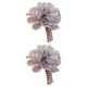 thumbnail image 1 of 2x bandas para el cabello con flores, herramienta de peinado, espiral para el cabello, para recuerdo de fiesta, despedida de soltera gris, 1 of 9
