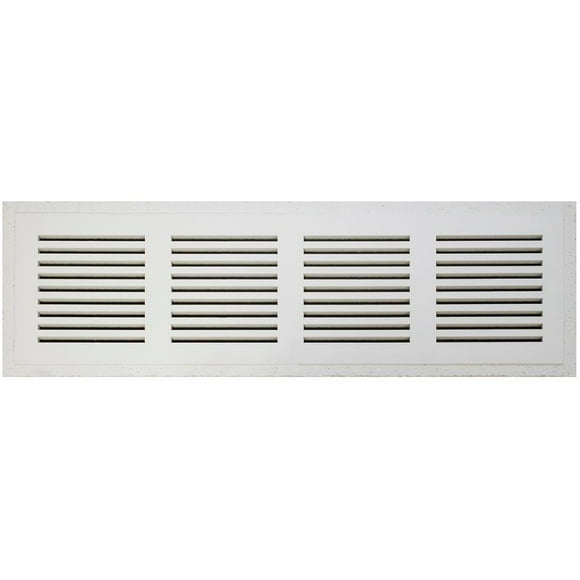 8" x 30" Flush Mount Permanent Air Return Vent - White