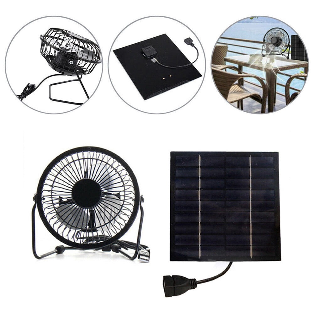 Solar Panel Powered Fan Portable USB Solar Fan Cooling Fan Home Office