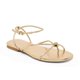 thumbnail image 2 of Sandalias planas con tiras doradas XBKXMK para mujer con punta abierta, 2 of 6
