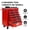 Red + Black + Steel#057, variant on Steel Rolling Tool Cart with Stainless Steel Countertop, 24.61 x 13.58 x 30.71 Inch Double Door Tool Cabinet on Wheels for Garage Workshop Storage, Black+Red