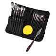 thumbnail image 2 of Art Paint Brushes Set for for Watercolor, Acrylic, Oil- 15 Different Sizes for Artists, Adults & Kids, Contains Premium Nylon Hairs-Free Art Knife and Sponge, Silver, 2 of 5