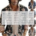 thumbnail image 3 of Fsmtpdam Long Sleeve Hawaiian Shirts for Men Vintage Floral Button Down Boho Tops with Lace Trim Lightweight Casual Beach Holiday Vintage Shirt, 3 of 5