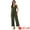 Army Green, variant on Women's V Neck Casual Sleeveless Wide Leg Jumpsuit L Orange