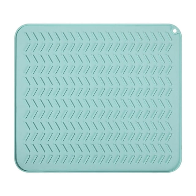 Elodie Silicone Dish Drying Mat Hygienic Drying Pad Non Slip Heat Resistant Counter Top S