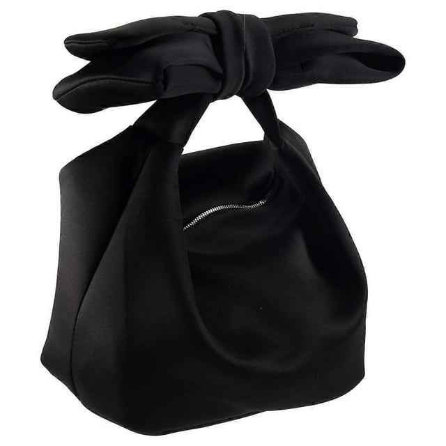 Women Ladies Evening Party Clutches Black Handbag Shoulder(Black)