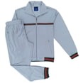 thumbnail image 1 of Men's StarLight Active Fashion Stripe Jogger Track Jacket & Trackpants 2 Piece Set, 1 of 4