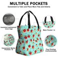 thumbnail image 3 of Pioneer Flower Floral Print Pattern Drawstring Lunch Bag Women - Drawstring Lunch Bag Insulated for Work Office - Stain-Resistant Large Lunchbags for Women with Multi-Pockets, 3 of 6