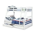 thumbnail image 1 of White Twin Over Double Wood Bunk Bed W Drawers, 1 of 2