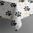 thumbnail image 5 of Black Dog Puppy Paw Rectangle Tablecloth 60"x120",Waterproof Polyester Rectangle Table Cloth, Wipeable Spillproof Polyester Tablecloth for Dining, Camping, Indoor and Outdoor, 5 of 6