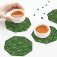 thumbnail image 7 of Pofeuu Cactus 3 Print Leather Coasters Set of 6, Round Cups Mugs Mat Pad for Home Kitchen Heat Resistant Drink Coasters,Octagon, 7 of 7