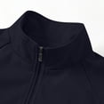 thumbnail image 5 of LYSMORA 2026 Men's Oversized Stand Collar Full Zip Bomber Jacket, Elastic Cuff Hem Slip Side Pockets Long Sleeve Loose Fit Street Travel Outerwear, 5 of 6