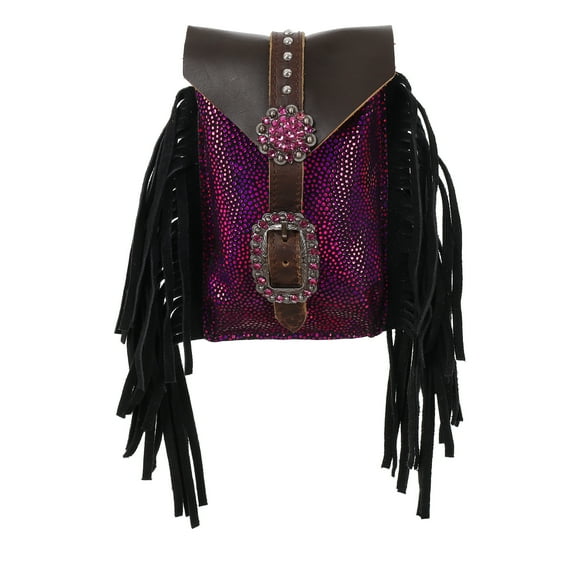 Showman Fuchsia Sunset Rear Cinch Saddle Bag
