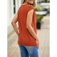 thumbnail image 3 of Women's Deep V-Neck Knit Sweater Vest - Sleeveless Button-Up Loose Fit Tops, 3 of 6