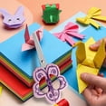 thumbnail image 4 of HuiXinOu Back To School Flower Shaped Scissors Foldable Standing Handmade Cute Cartoon Paper Cutting Scissors For Students Office Supplies Home Use, 4 of 6
