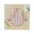 thumbnail image 6 of Bagilaanoe Newborn Baby Girl Boy Rompers Sweater Checkerboard Print Long Sleeve Knitted Bodysuit 3M 6M 12M 18M 24M Infant Fall Winter One Piece Jumpsuit, 6 of 9