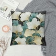 thumbnail image 2 of Chilfamy Flowers Marble Surface Gold Border Pillow Covers Printed on Both Sides for Couch Sofa Indoor Outdoor Home Decor 1PC 12x12in, 2 of 5