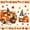 Orange 01, variant on Manfei Cartoon Fall Gnome Truck Twin Bedding for Teens, Orange Autumn Pumpkin Leaf Bedding Comforter Set, Black Reversible, 7-Piece