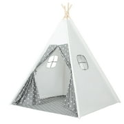 Wilwolfer Teepee Tent for Kids with Carry Case Toddlers Playhouse Indoor Outdoor Canvas Baby Toys