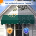 thumbnail image 5 of Ktaxon 6' Window Door Awning, Awnings for Doorways, Sun Shade Canopy Outdoor Patio Cover, Dark Green, 5 of 9