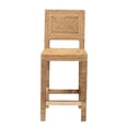 thumbnail image 2 of bali & pari Anfield Bohemian Natural Seagrass and Mahogany Wood Counter Stool, 2 of 10