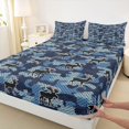 thumbnail image 4 of Castle Fairy Vintage Camo Moose King Sheets 4pcs,Polka Dots Bedding,Medium Blue,1 Fitted Sheet, 1 Flat Sheet and 2 Pillowcases, 4 of 6