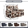 thumbnail image 2 of Xoenoiee Brown Cow Pattern Recliner Covers Recliner Loveseat Covers Washable 2-Seater Reclining Couch Covers Stretch Soft Sofa Slipcovers Furniture Protector, 2 of 6