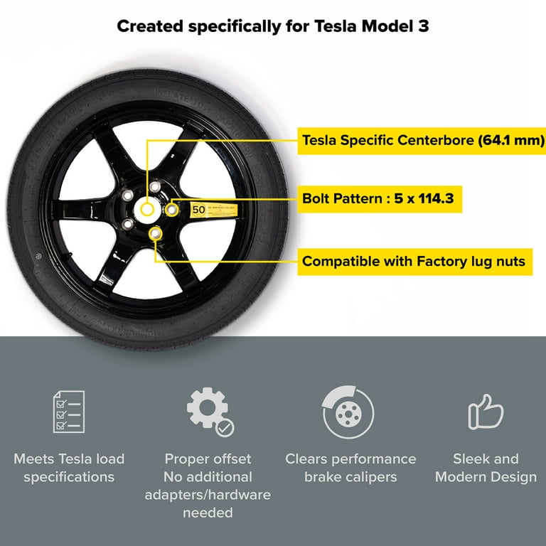 Spare wheel store tesla model 3