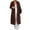 Brown, variant on Long Cardigans for Women, Casual Long Sleeve Open Front Solid Color Hooded Cardigan Sweaters Jackets, Thick Soft Comfortable Warm Fall Winter Coats